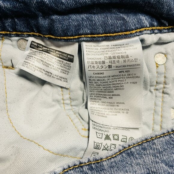 Levis 511 Blue Jeans Mens Size 32 x 29 Straight Leg Country Stone Washed - Picture 3 of 3